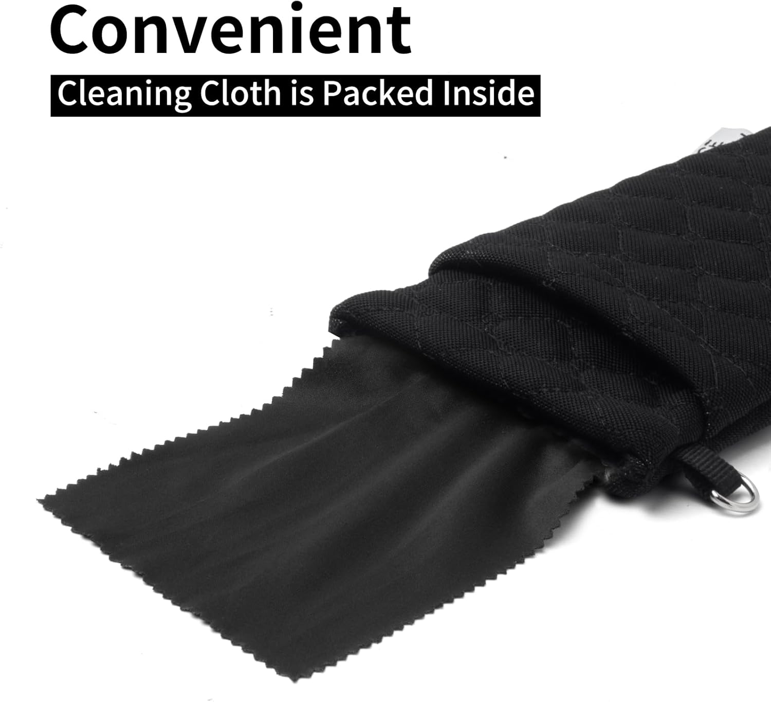 Face Shadow Double Glasses Case Soft Eyeglass Case For Women Men Squeeze Top Sunglasses Case With Cleaning Cloth - Image 4